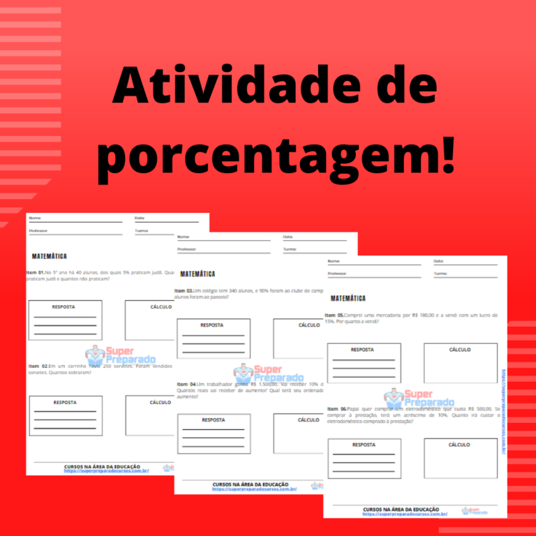 Atividade De Porcentagem Simulados E Quest Es