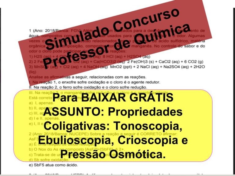 Simulado sobre Propriedades Coligativas_ Tonoscopia, Ebulioscopia, Crioscopia e Pressão Osmótica