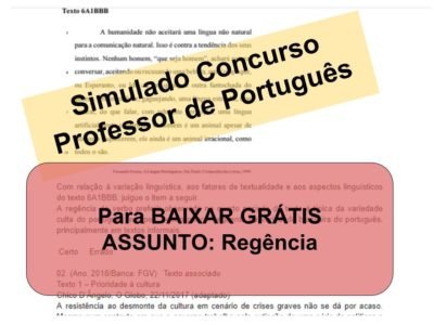 Simulado Sobre Regência Concurso Professor De Português - Simulados E ...