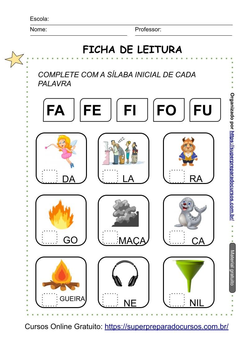 Apostila De Escrita Com Sílabas Parte 2 Simulados E Questões 01f