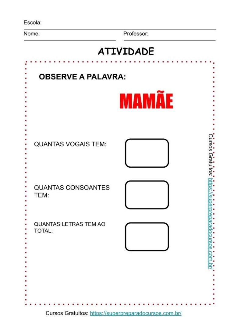 Atividade dia das mẽs