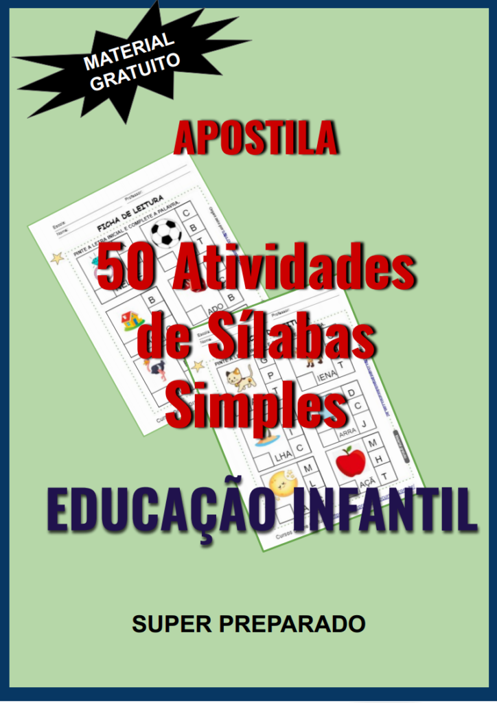 Fichas de leitura com sílabas simples - Para baixar e Imprimir