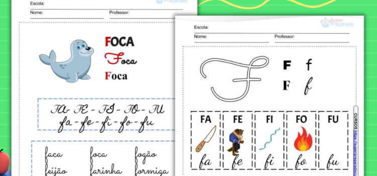 Atividades com a letra “F” para baixar! Atividades com a letra “F” para baixar!