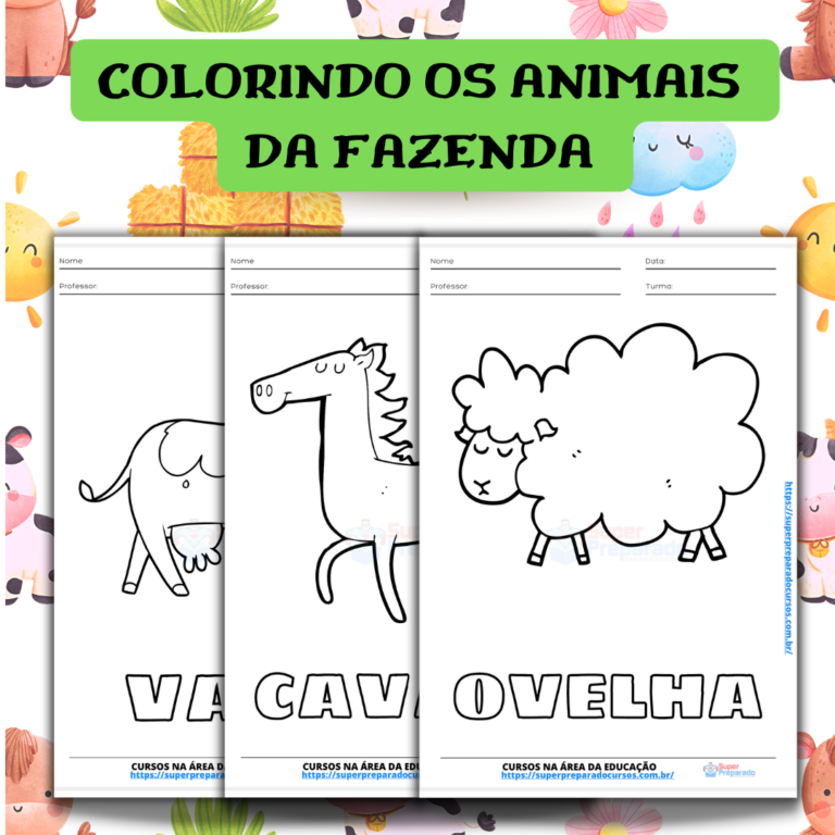 colorindo os animais da fazenda