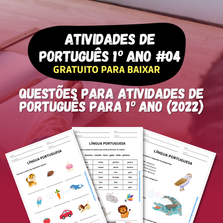 Atividades de Português 1º ano #04