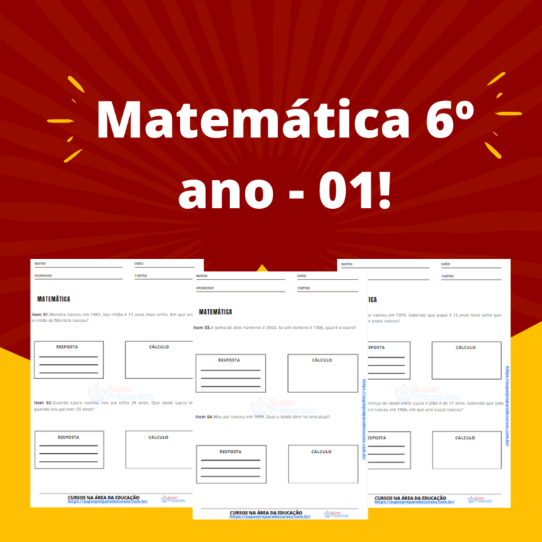 Matemática 6º ano - 01