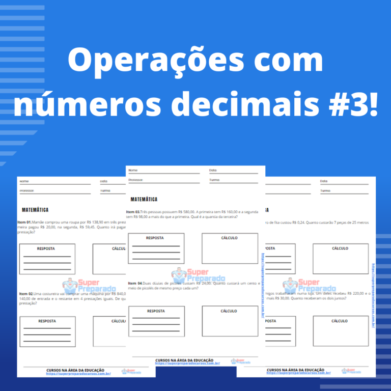 Operações com números decimais #3