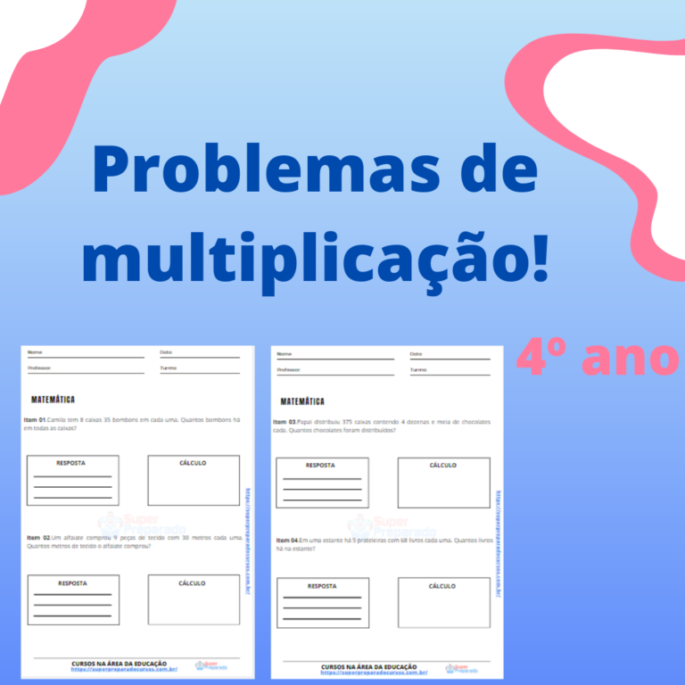 Problemas de multiplicação - 4º ano
