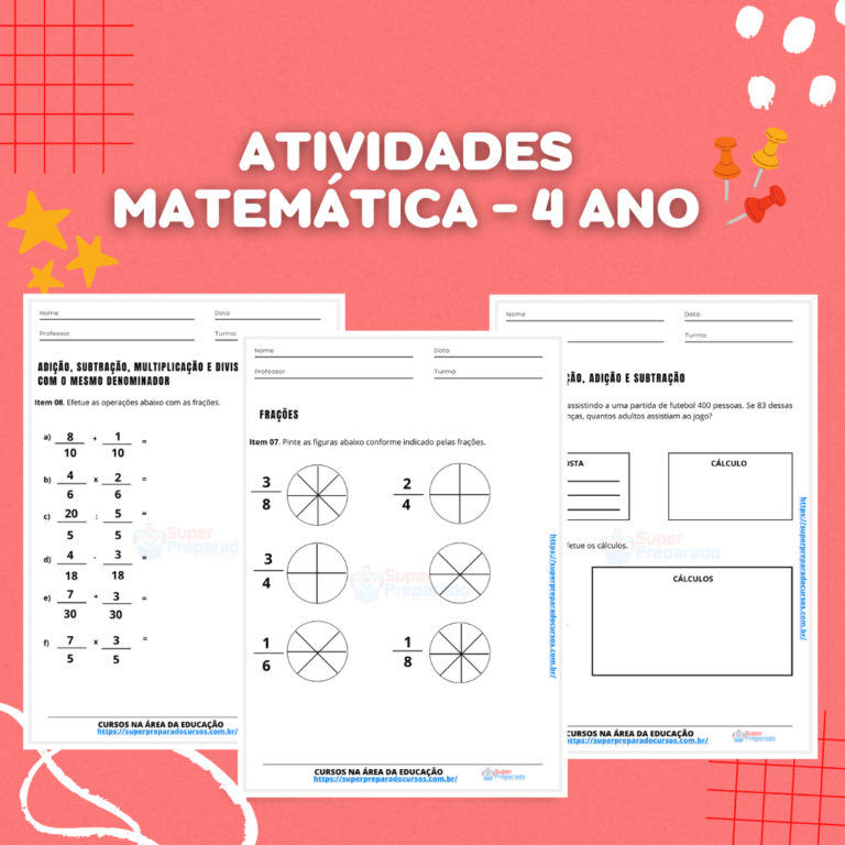 atividades matemática - 4 ano