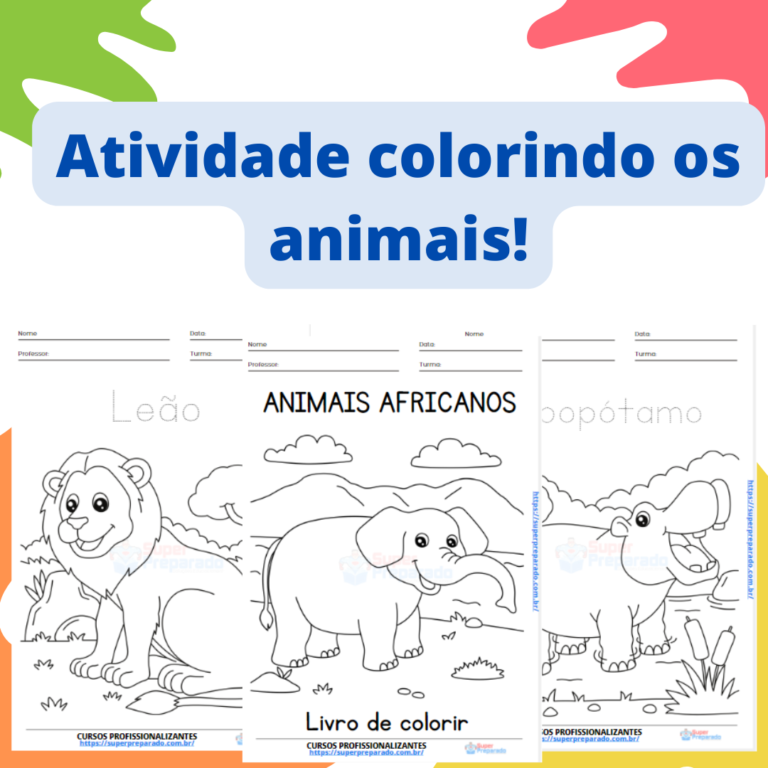 Atividade colorindo os animais