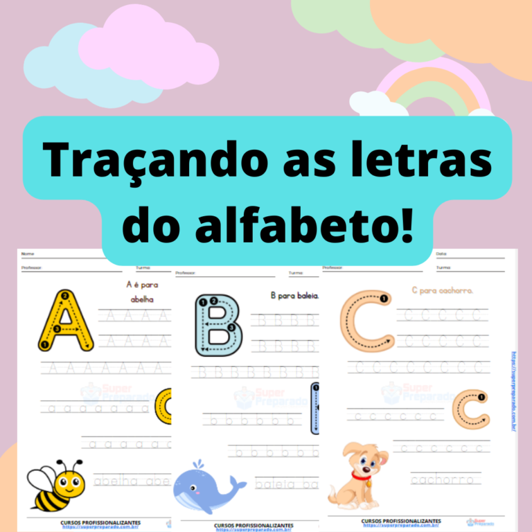 Traçando as letras do alfabeto