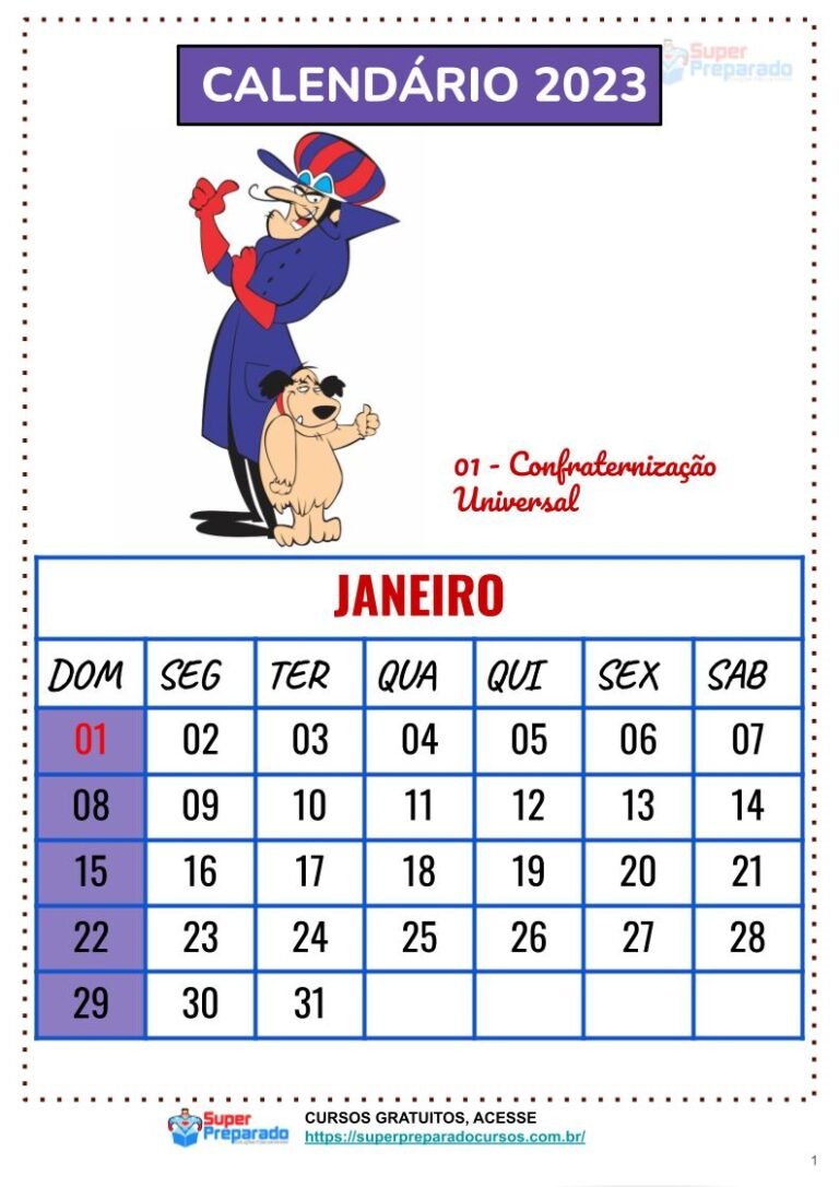 Calendário 2023 - Corrida Maluca (1)