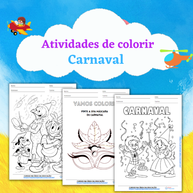 Atividades para colorir - carnaval