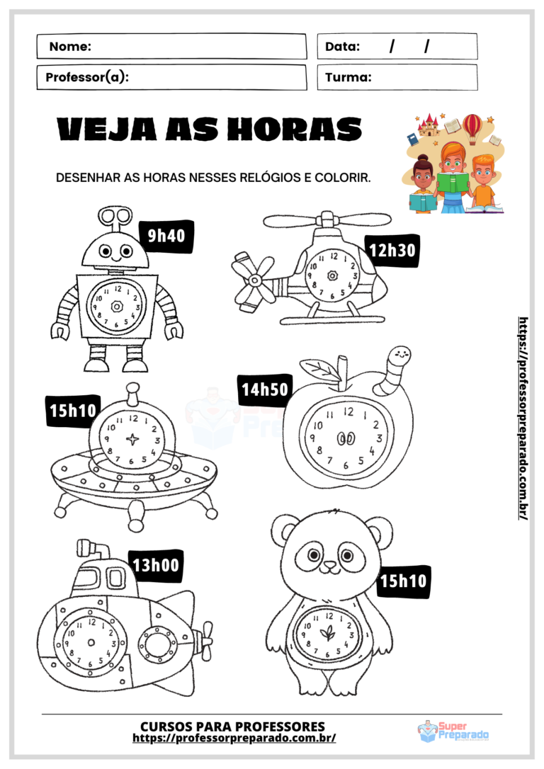 03.Atividade sobre horas e formas