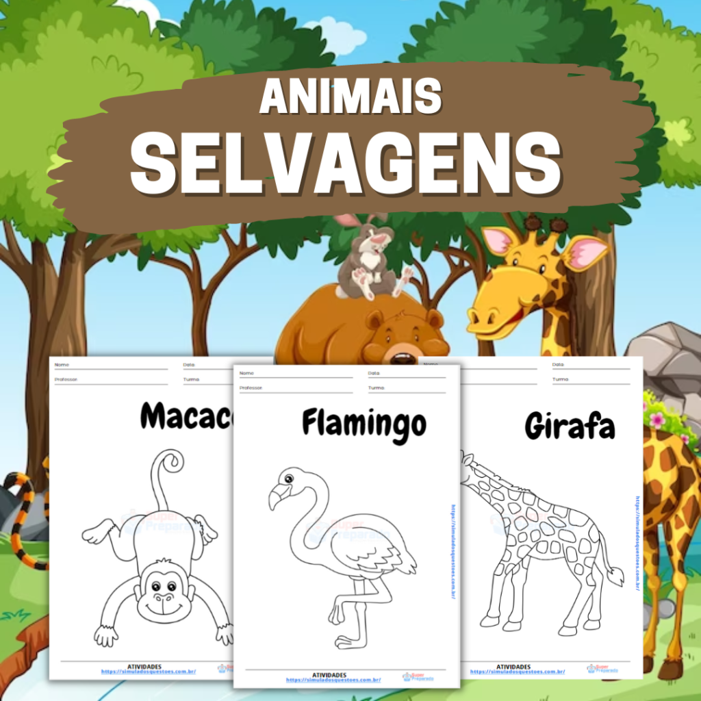 Desenhos para colorir de animais selvagens Leão