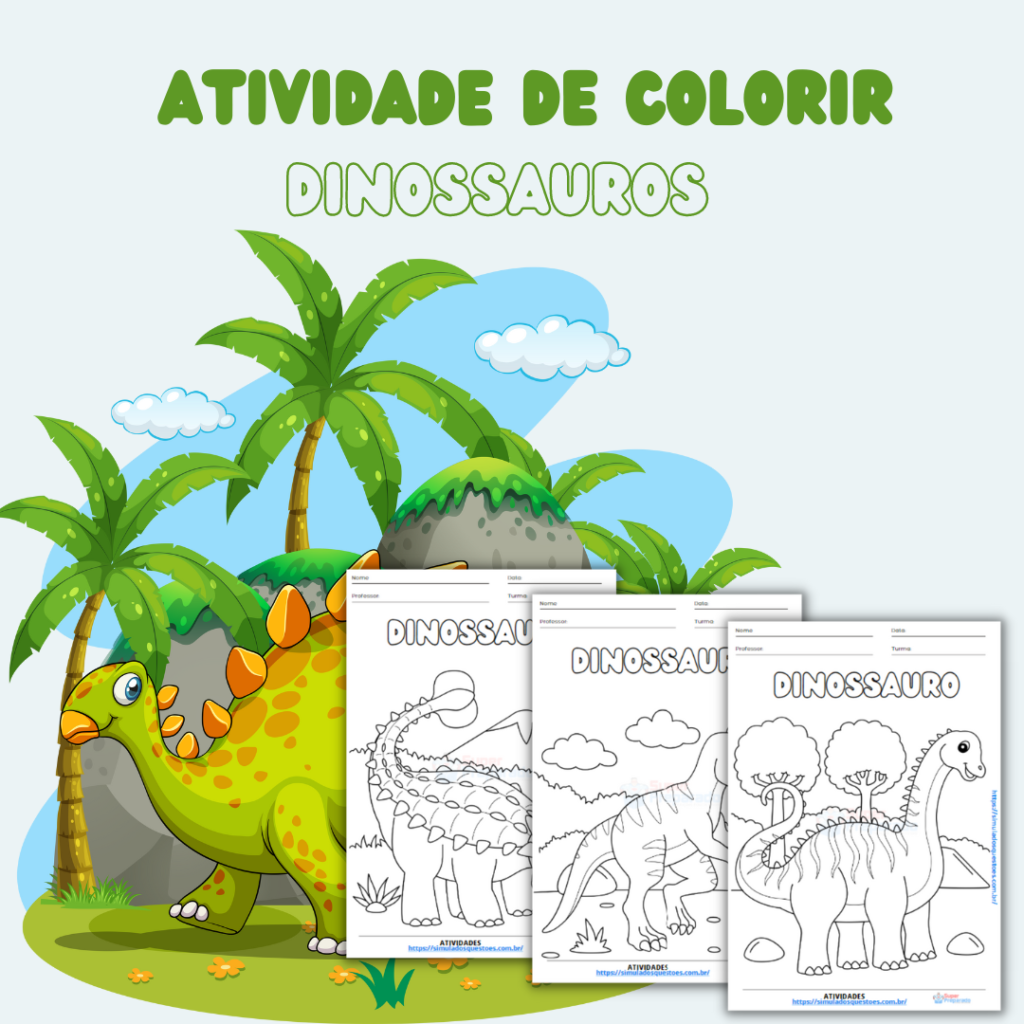 Desenho de Dinossauros de terra para Colorir - Colorir.com