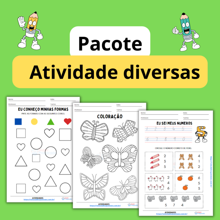 Pacote de atividade diversas