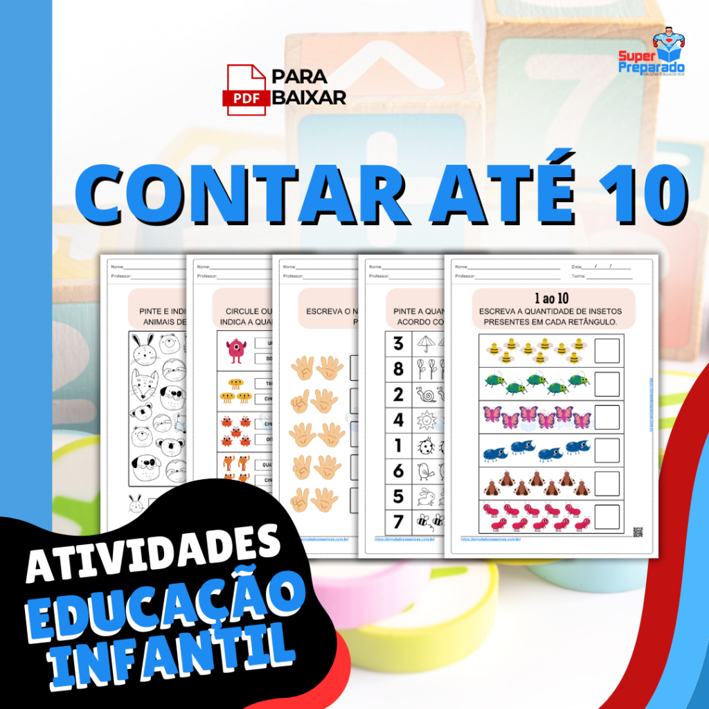 #07 Atividades De Contar Até 10 Para Educação Infantil E 1º Ano EF ...