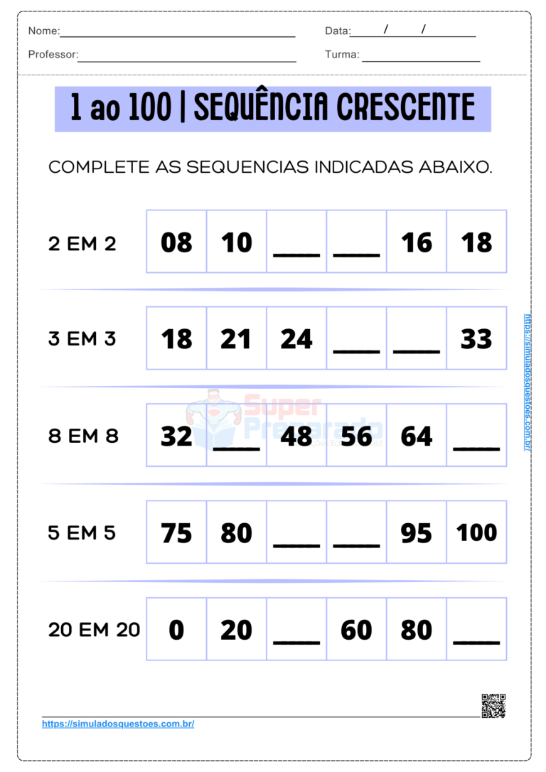 #19 Atividades Números até 100 Para Educação Infantil e 1º ano EF ...