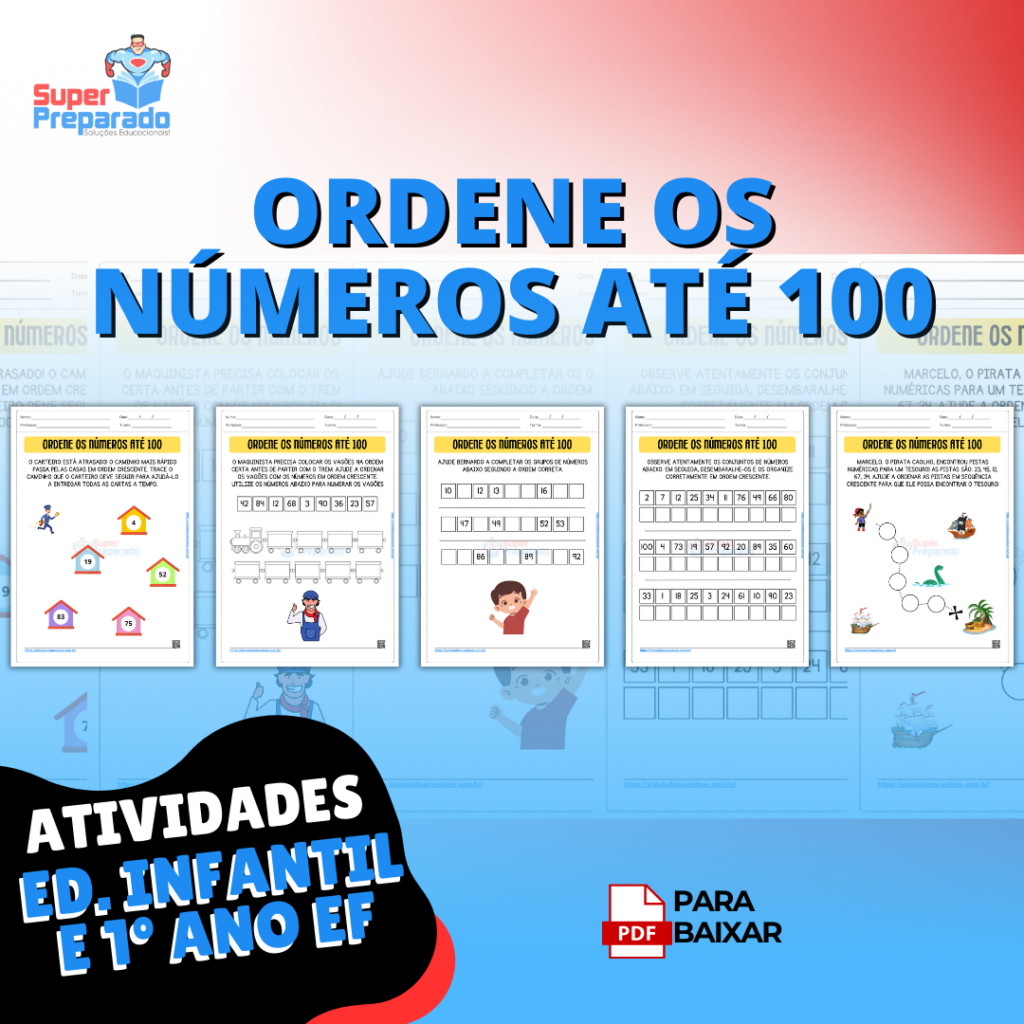 #36 Atividades de Ordenar os números até 100 para Educação Infantil e ...