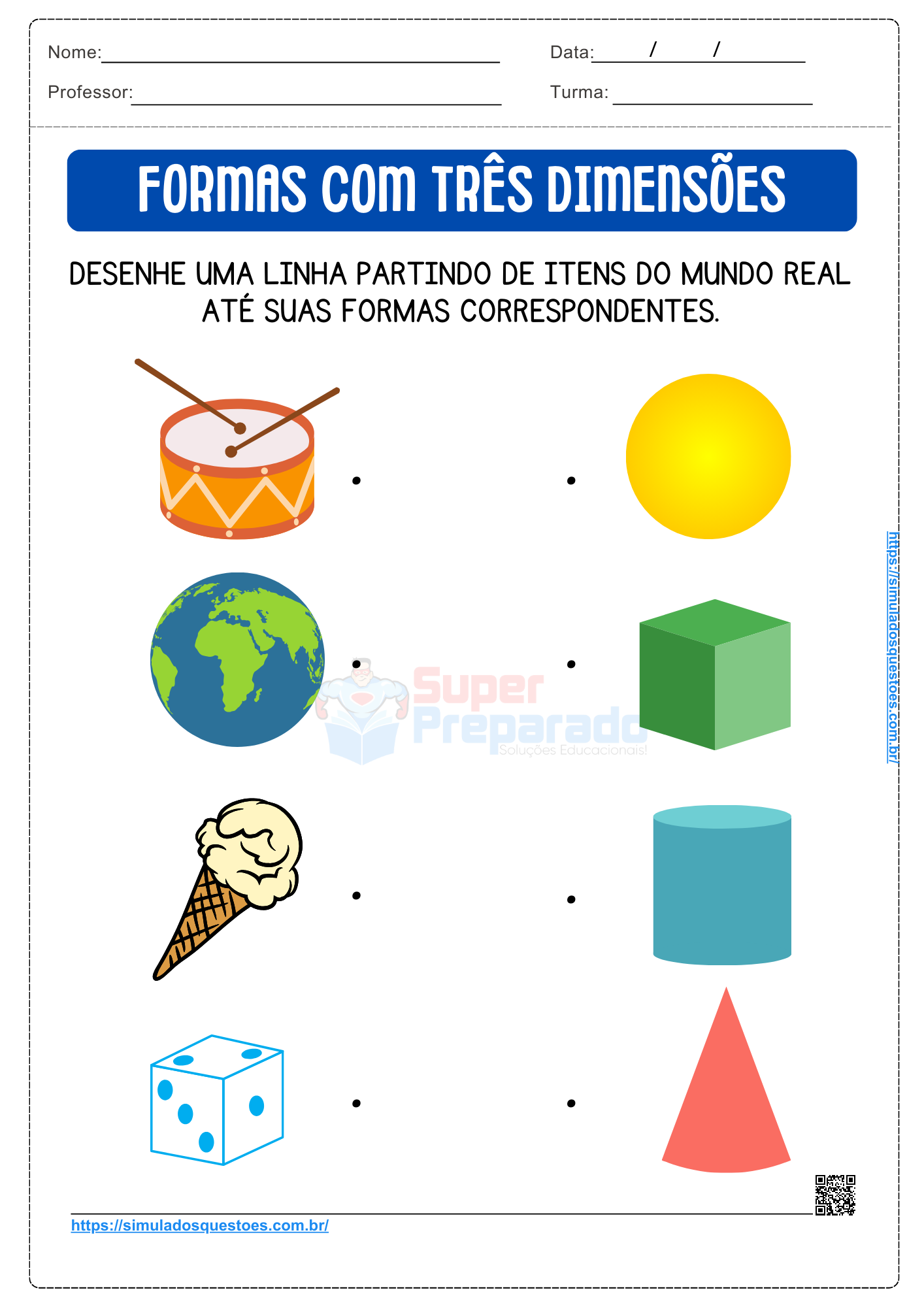#59 Atividades de Formas com 3 Dimensões para Educação Infantil e 1º ...