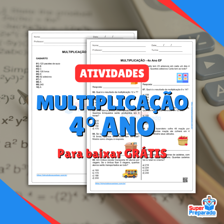 Atividades de Multiplicação 4° Ano PDF + Dicas para Professores
