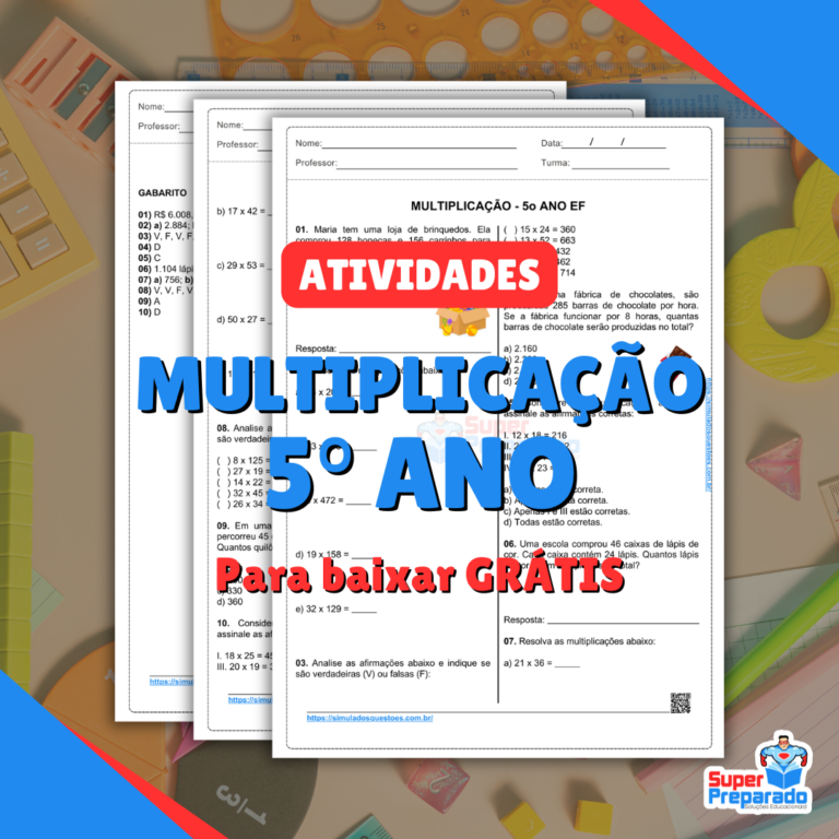 Atividades de Multiplicação 5° Ano PDF + Dicas para Professores