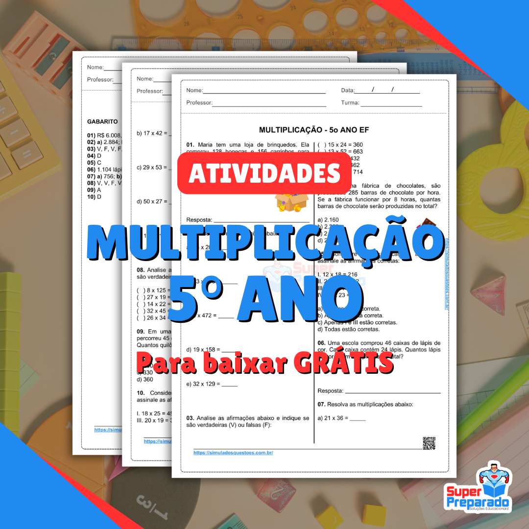 Atividades De Multiplicação Para O 5o Ano Educa