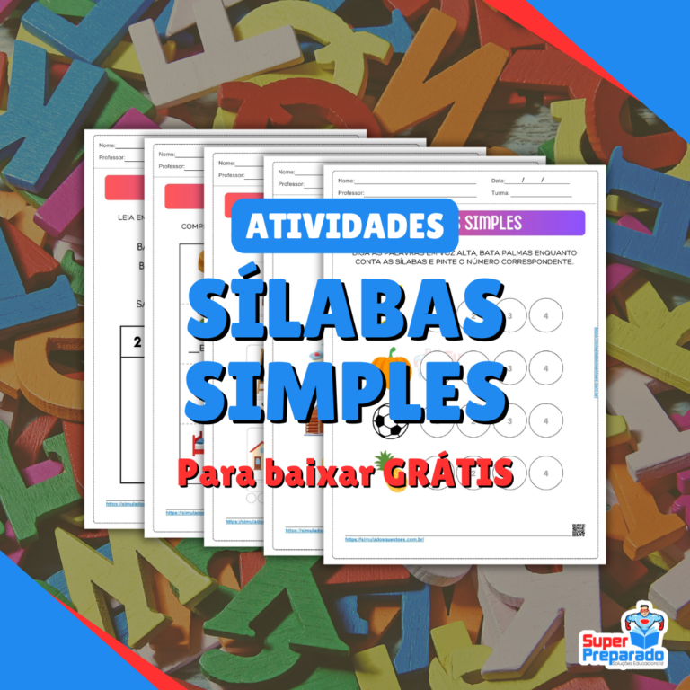 Atividades de Sílabas Simples PDF + Dicas para Professores