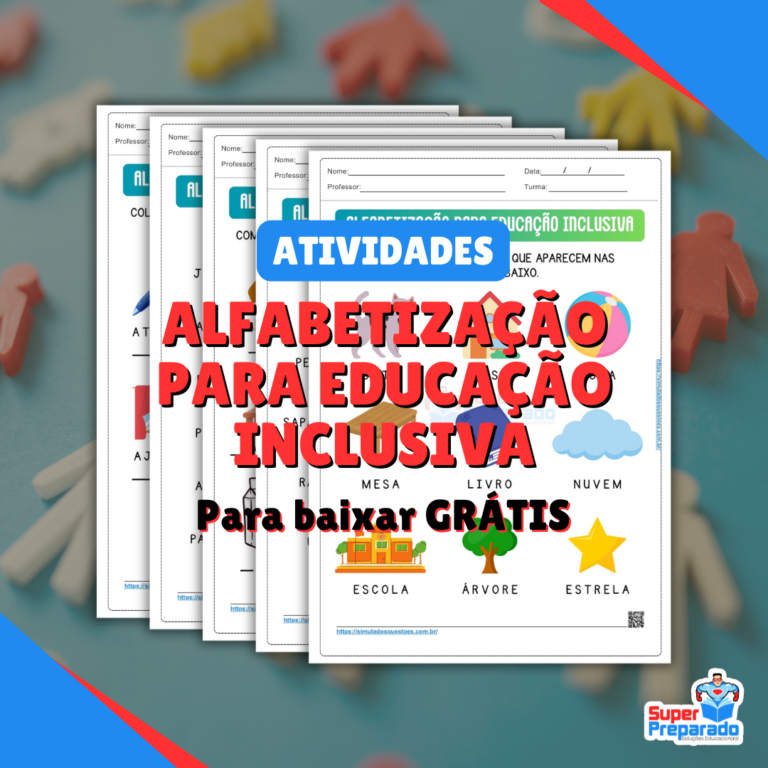 Atividades de Alfabetização para Educação Inclusiva para Educação Infantil