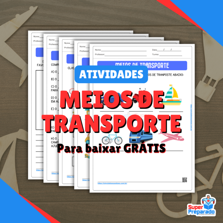 Atividades de Meios de Transporte para Educação Infantil