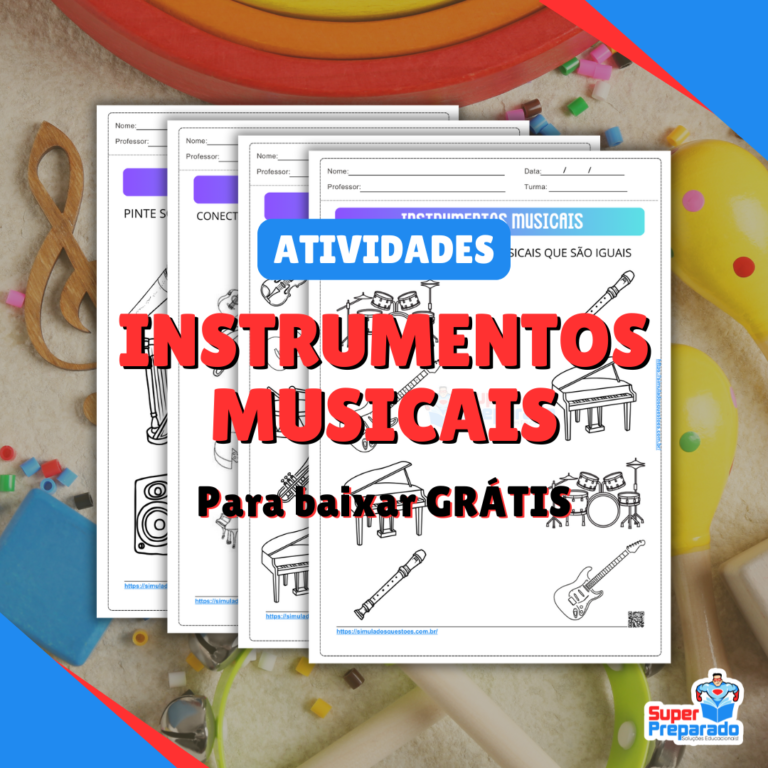 Atividade Instrumentos Musicais Identificação de instrumentos musicais